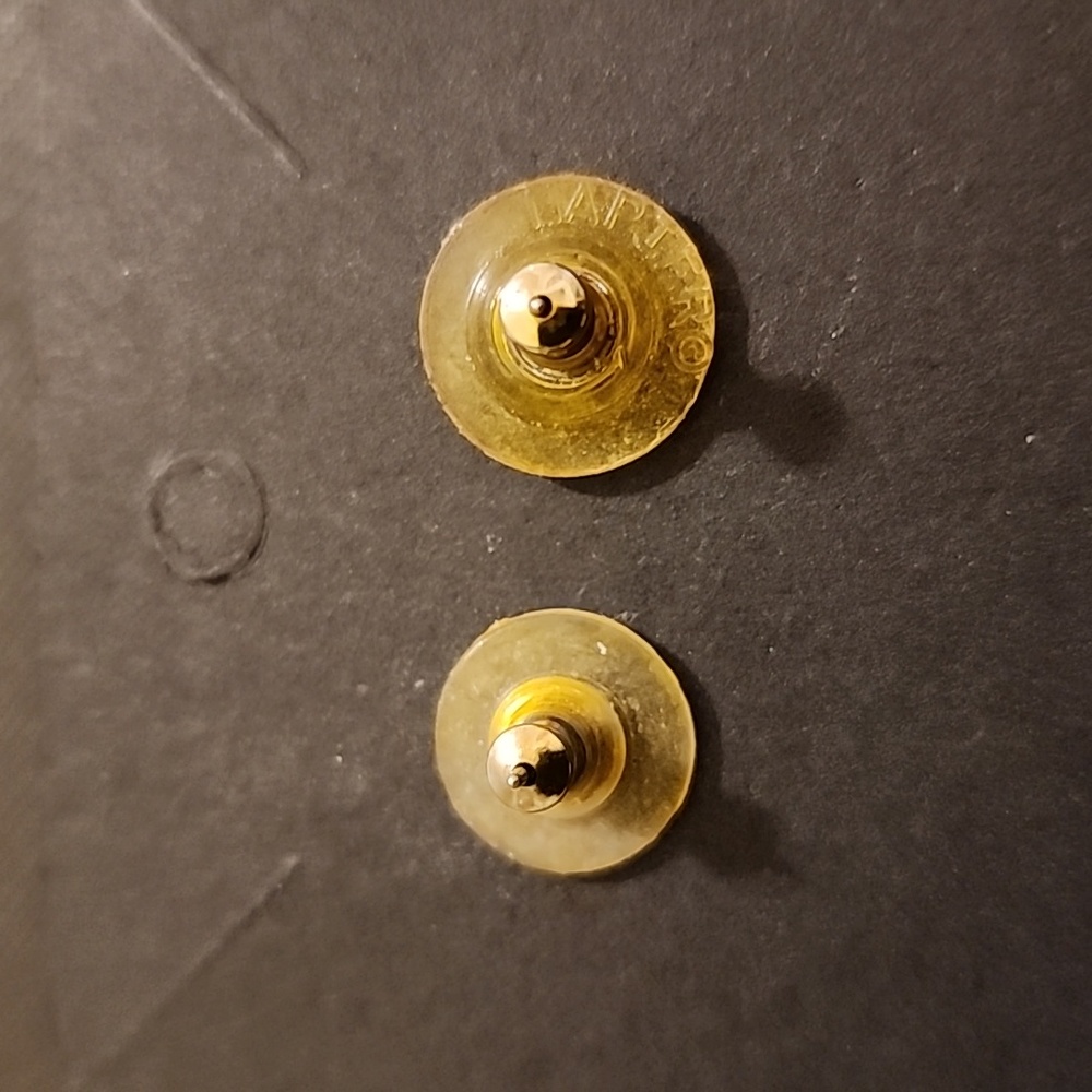Gold Tone Rope Knot Post Earrings - Picture 2 of 5